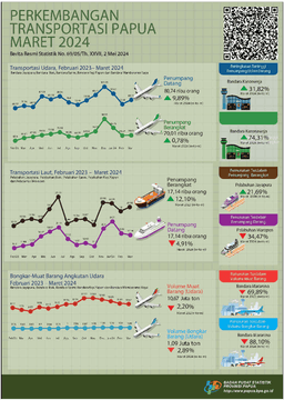 Perkembangan Transportasi  Papua Maret 2024