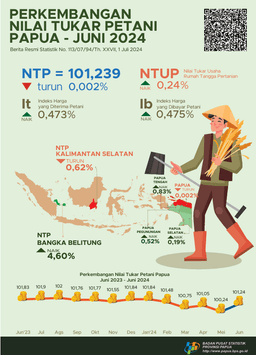 Perkembangan Nilai Tukar Petani Provinsi Papua Juni 2024